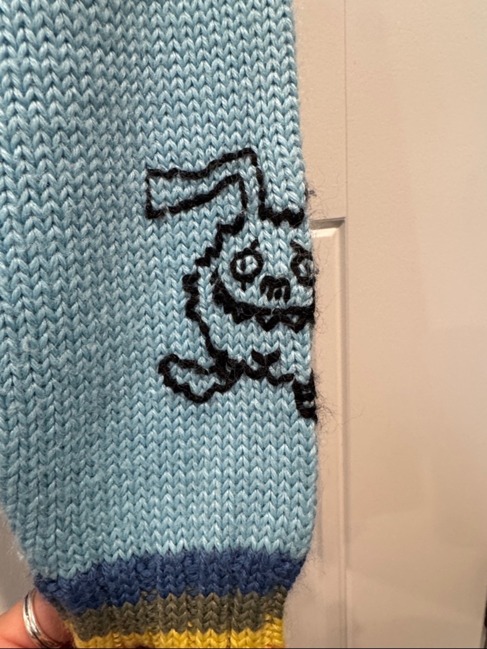 Pett Coco Kids' Light Blue Zip-Up Graphic Sweater - Picture 8 of 10